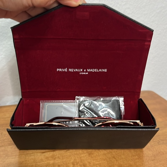 Prive Revaux x Madelaine Round Street Burgundy Sunglasses - Picture 6 of 10